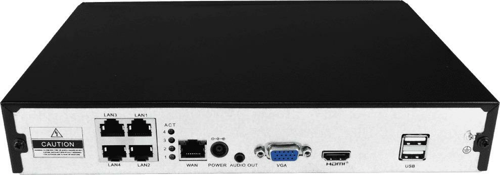 TRASSIR IP-видеорегистратор TRASSIR NVR-1104P V2 с питанием камер по PoE - 4