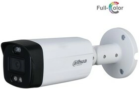 Уличная цилиндрическая HDCVI-видеокамера Full-color Starlight с активным сдерживанием DH-HAC-ME1509THP-PV-0600B - изображение 1