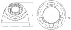 Гибридная видеокамера DH-HAC-HDW1200RP-0280B Dahua - изображение 2