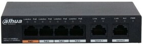 Неуправляемый гигабитный коммутатор DH-PFS3006-4GT-60 Dahua - изображение 1